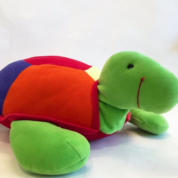 Vintage Rainbow Shell Plush Turtle (RARE) - Picture 2 of 8